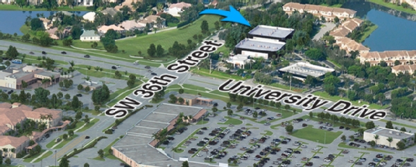 Map to the Office of Business Services at Nova Southeastern University.