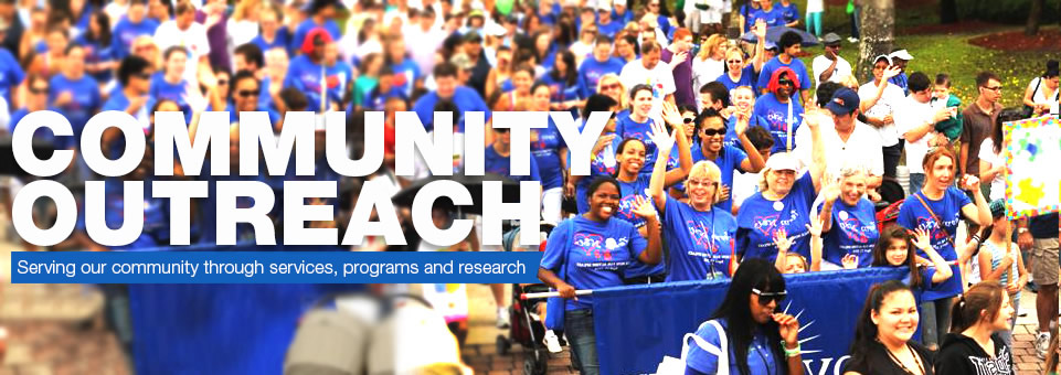 Community Outreach...Serving our community through services, programs and research