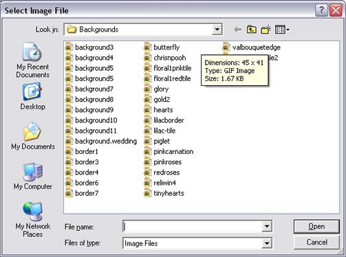Netscape 7 Page Colors and Backgrounds Local File Window