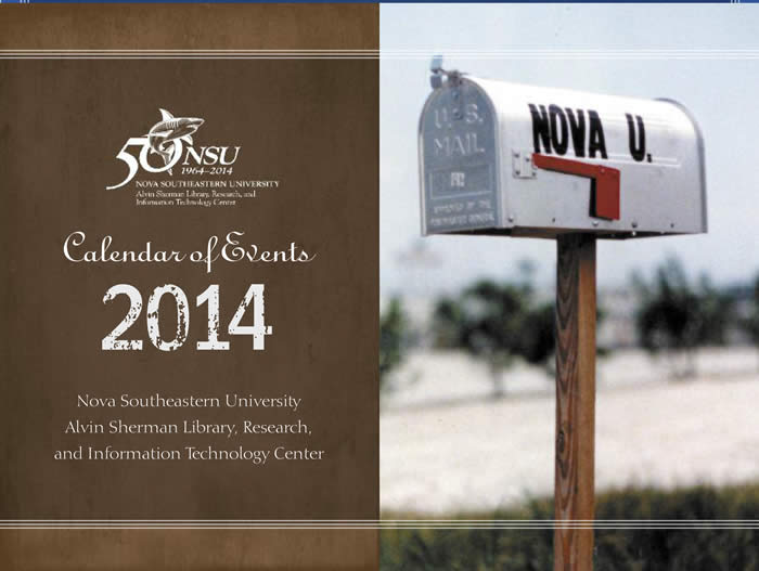 2014 NSU Alvin Sherman Library Calendar Cover