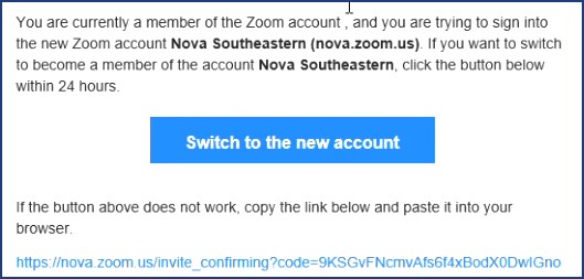 Zoom Switch Account