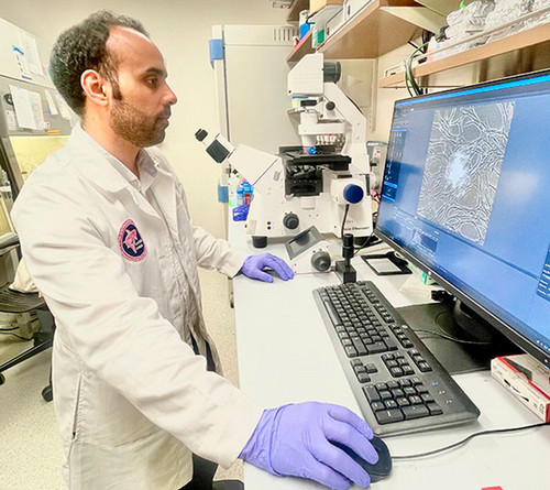 Yousef Alharbi in his research lab