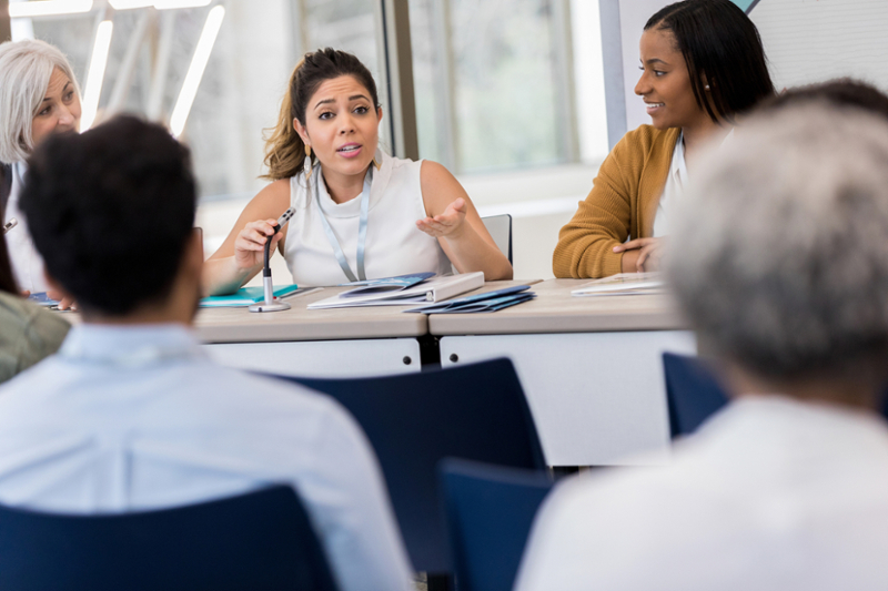 a council of NSU employees discussing issues in diversity