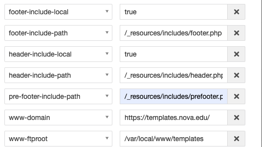 Screenshot showing where to add prefooter.