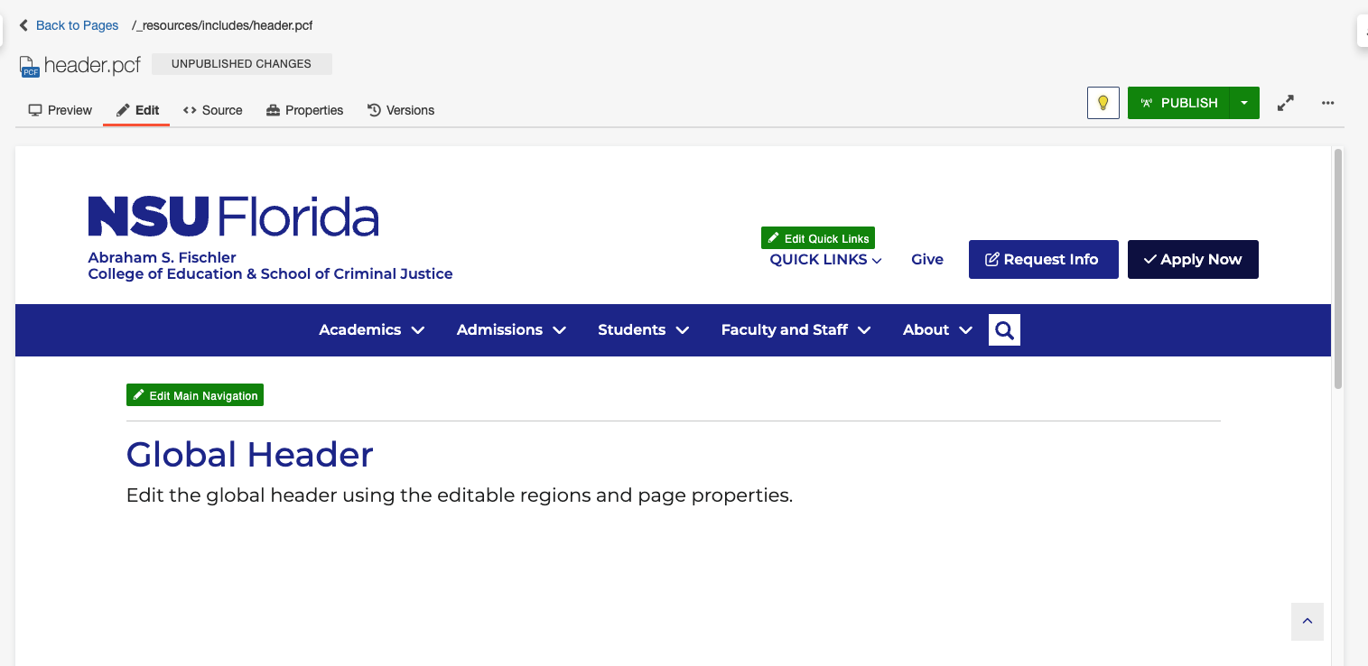 Screenshot of checked out header file.