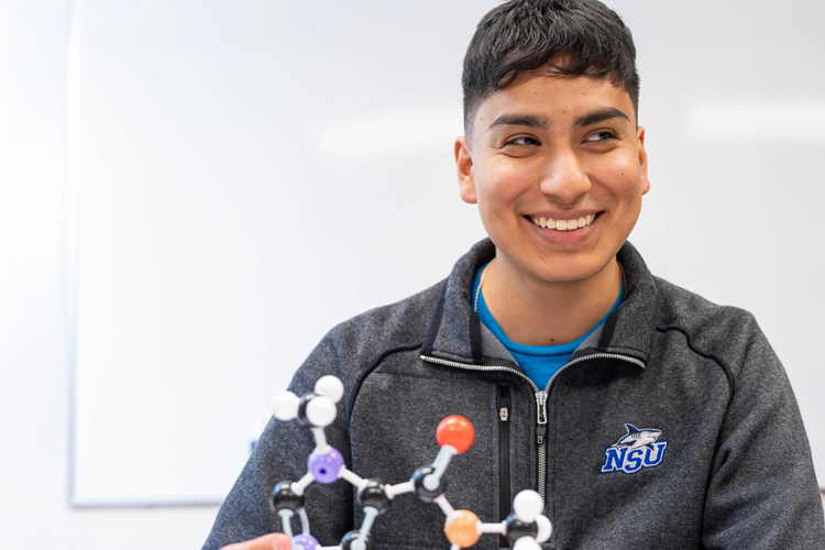 Student at chemistry tutoring