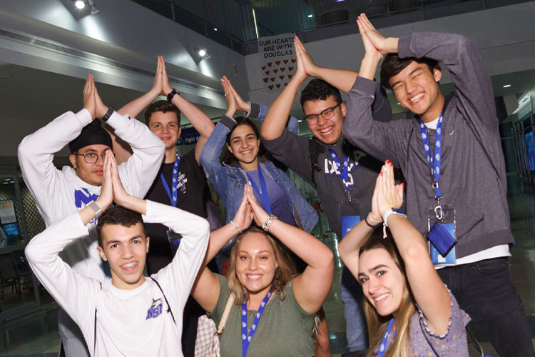 ROTC students doing fins up
