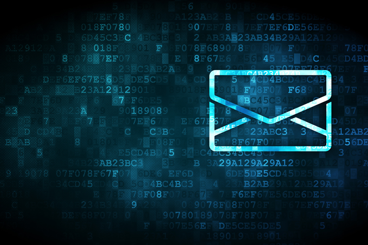 Email icon with background numbers