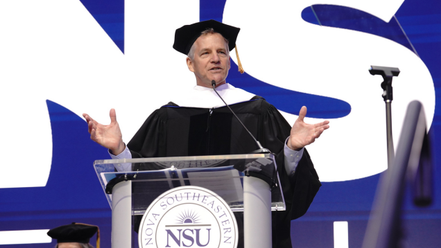 Scott Parazynski at commencement