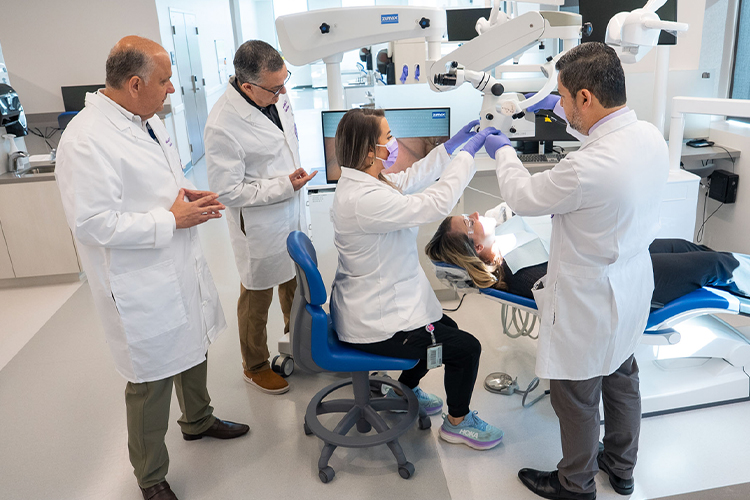 Dentists working together