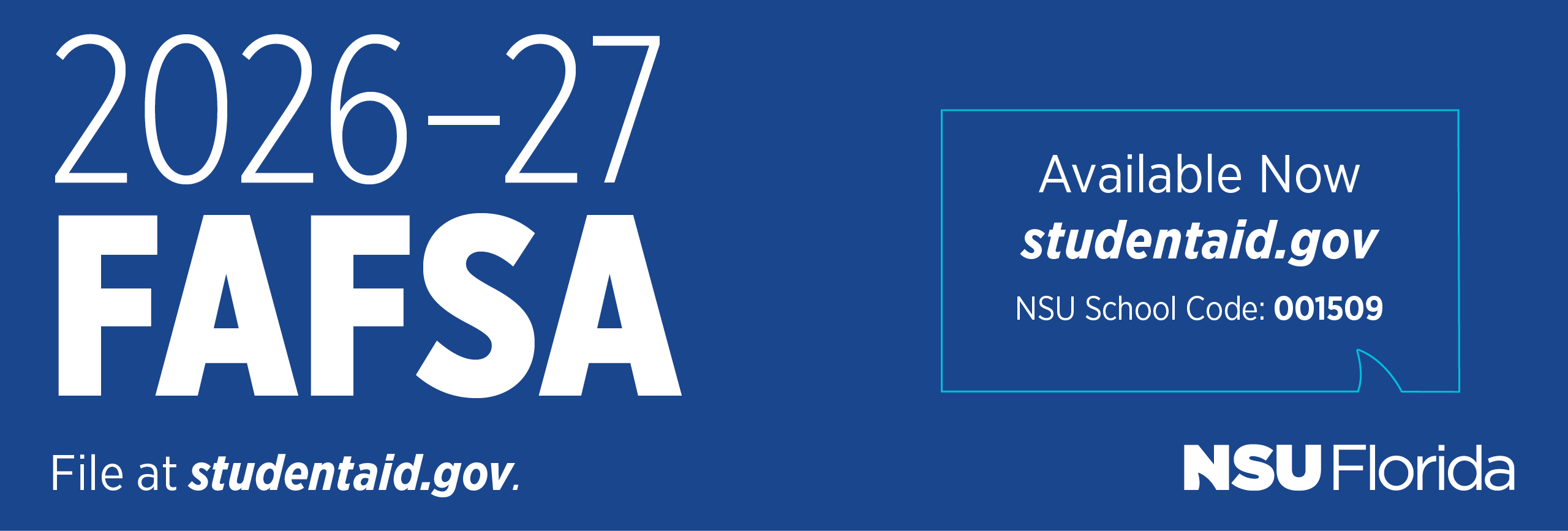 FAFSA 2026-27 apply now banner