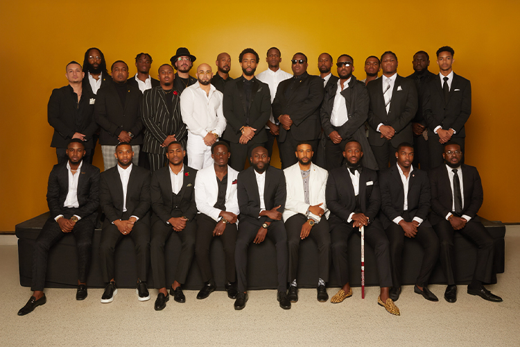 Group of Kappa Alpha Psi fraternity members