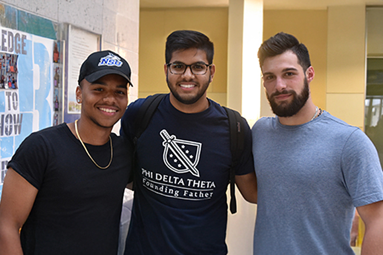 Group of Phi Delta Theta fraternity members