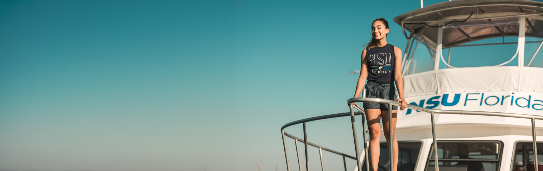 Marine student on NSU ocean boat