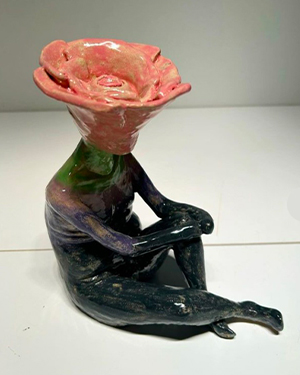 Sculpture in art gallery