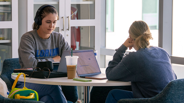 NSU students studying together