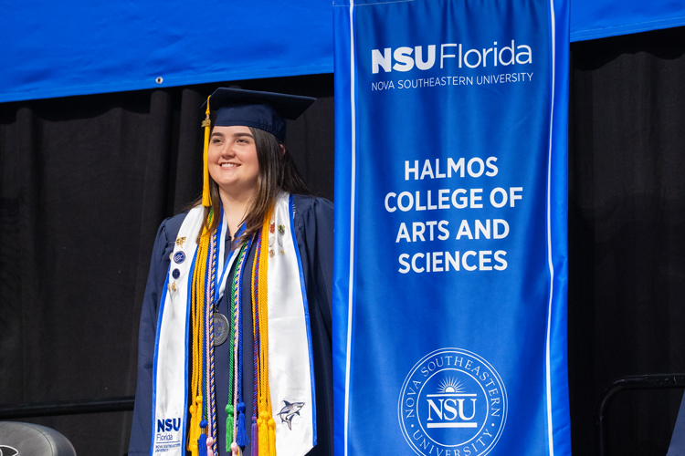 Halmos student on graduation day