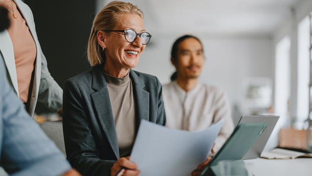 HR person speaking at meeting