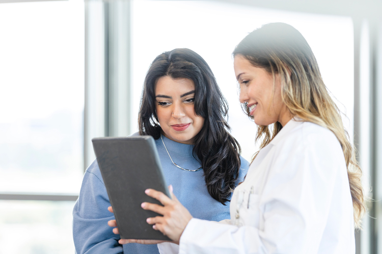 Doctor attending patient