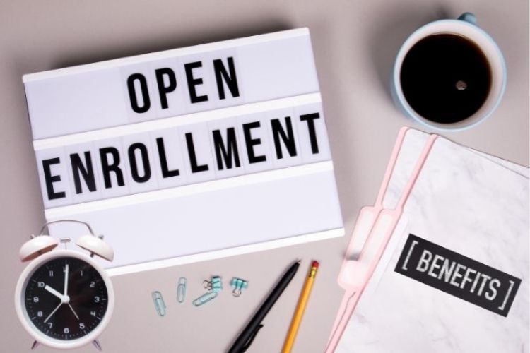 HR open enrollment sign