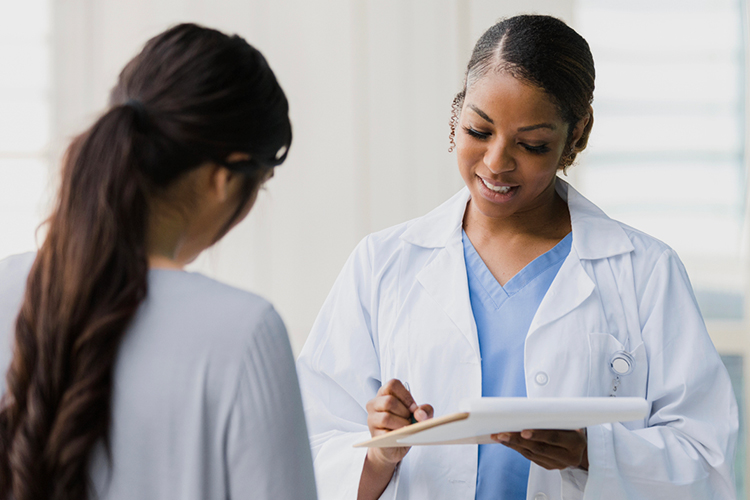 Doctor consulting a patient