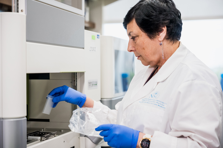 Doctor Luvov concentrated working on lab