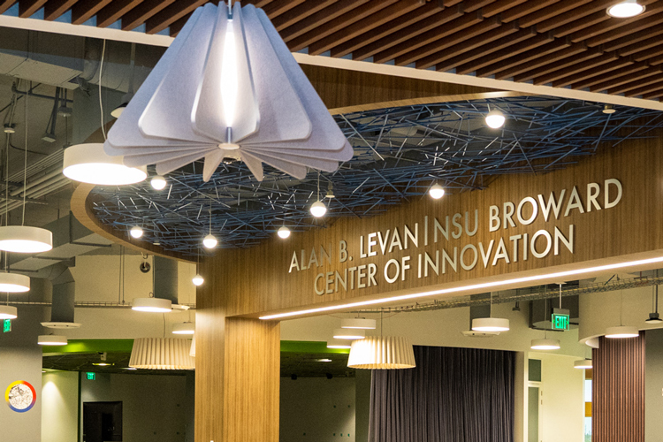 Levan Center indoor sign