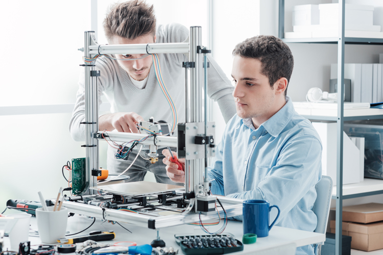 People working on innovations