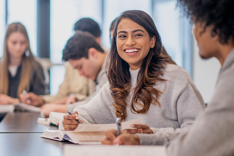 Group of students sitting in class
