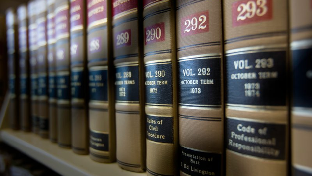 row of library books