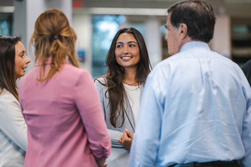 Group of NSU alumni catching up