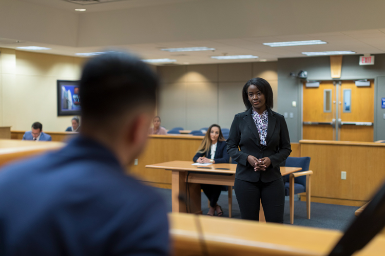 NSU law student at simulation court