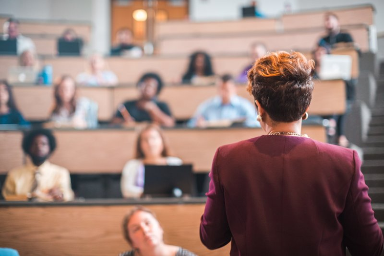 professor lecturing at NSU