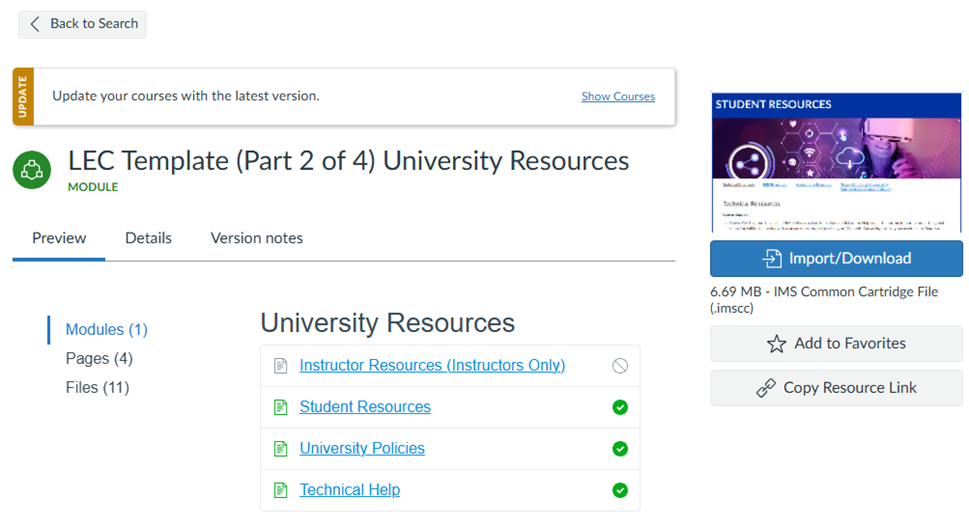 How the template preview looks in Commons