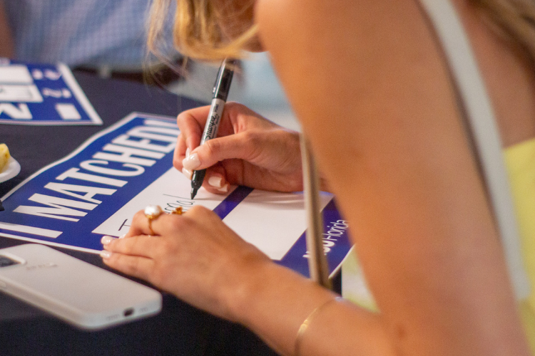 MD match day student on stage