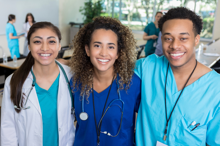 Physician assistant students smiling portrait