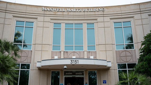 Maltz building entrance zoomed view