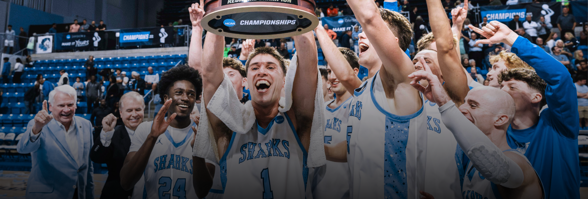 NSU men's basketball team Elite Eight banner