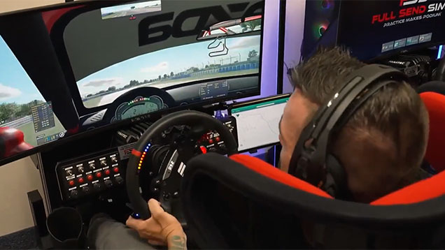 Man in Racing Simulator