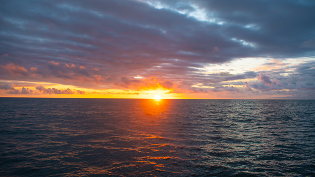 Gulf of Mexico sea at sunset