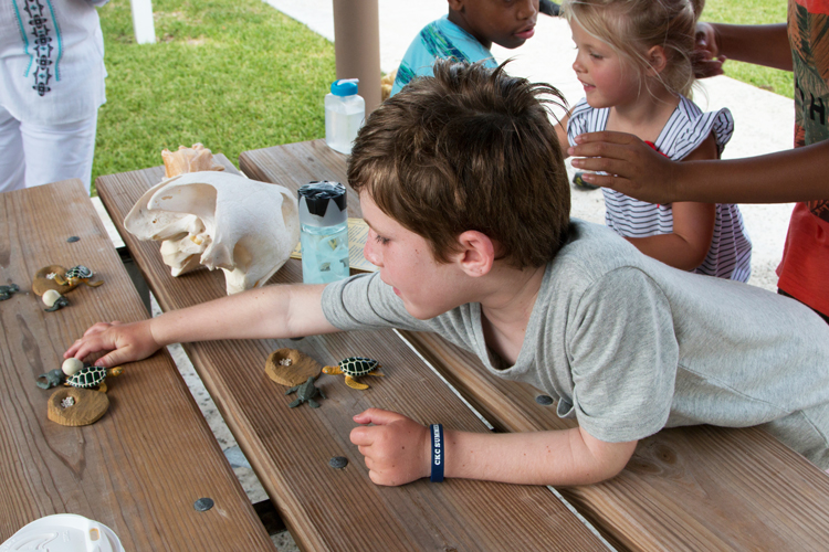 Kids learning about marine life with interactive fun activities