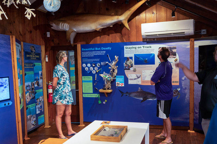 People at event on carpenter house