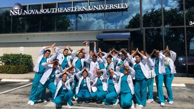 nsu nursing graduate group photo