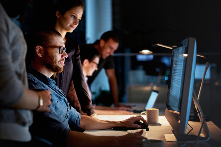 Team working on network operations VPN