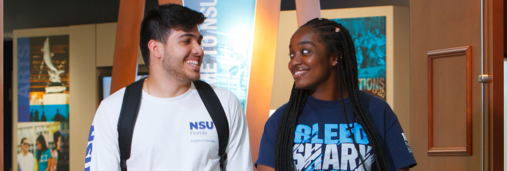 Two nsu students smiling