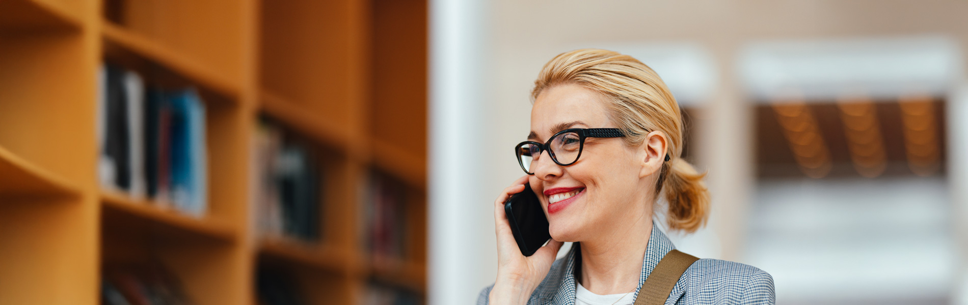 Professional talking in the phone