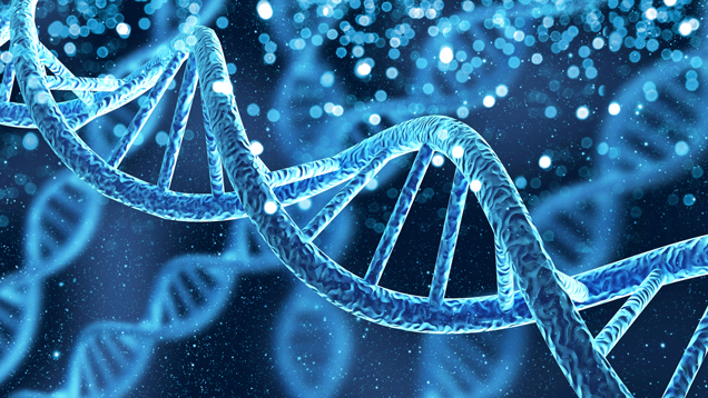 DNA blue helix