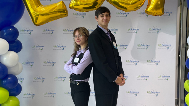 Maria Castellon and colleague at the Life Sciences South Florida event