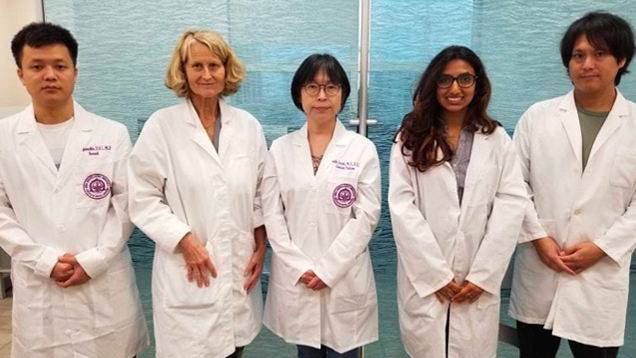 Melanie Mendonca with her colleagues