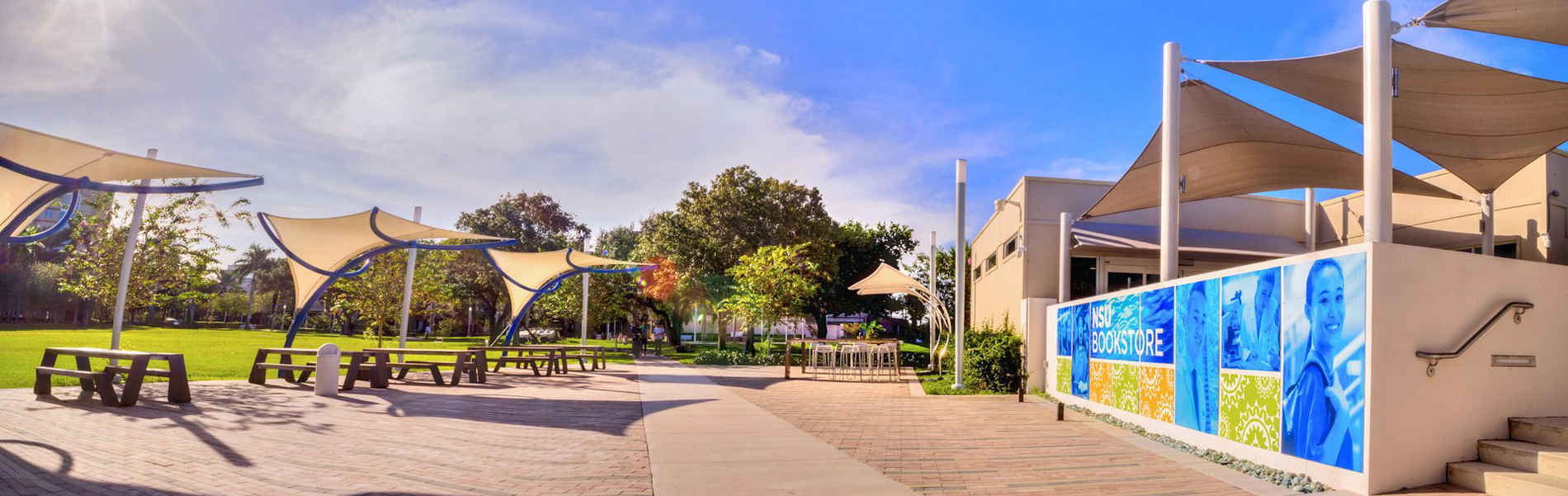 NSU bookstore outside sunny day view